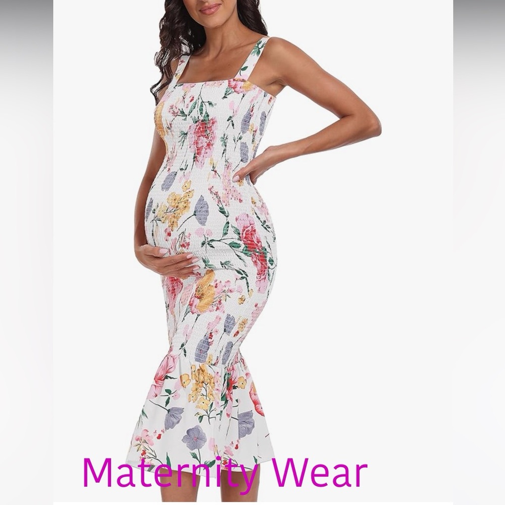 Maternity Floral Print Women's Dress